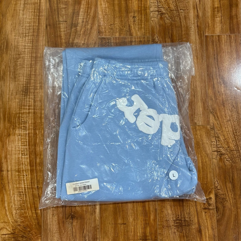 Sp5der “Sky Blue” Sweatpants Large